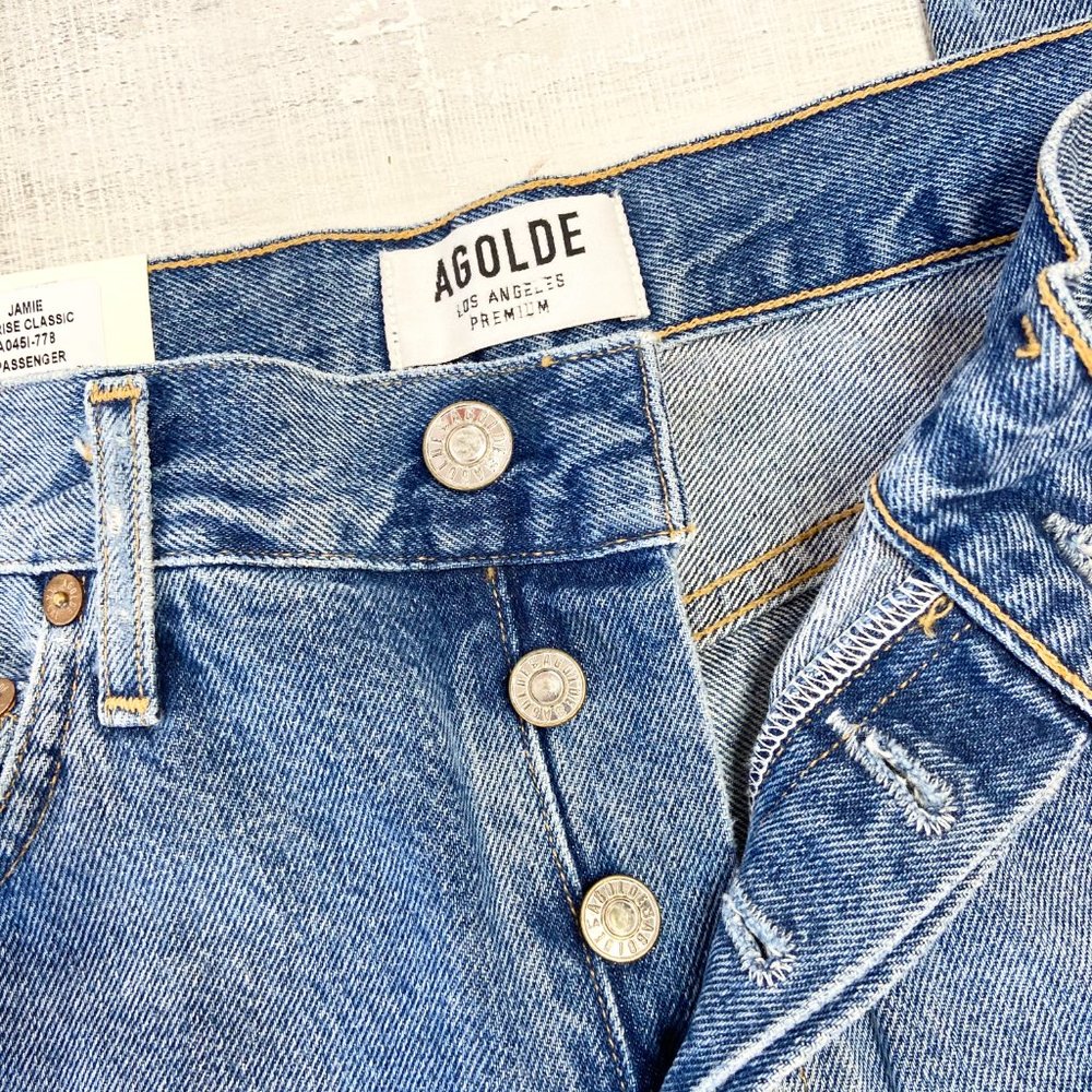 Agolde Jamie High Rise Classic Jean In Passenger - Picture 7 of 13